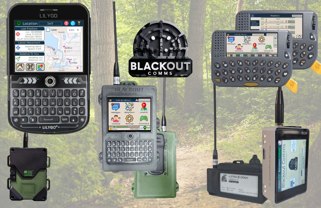 Two Blackout Comms devices